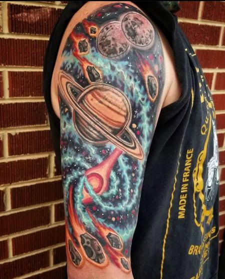 Tattoos - Cody Cook Galaxy Half Sleeve - 144518
